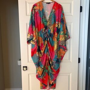 Buxom Couture Floral Kimono Dress - size 2x